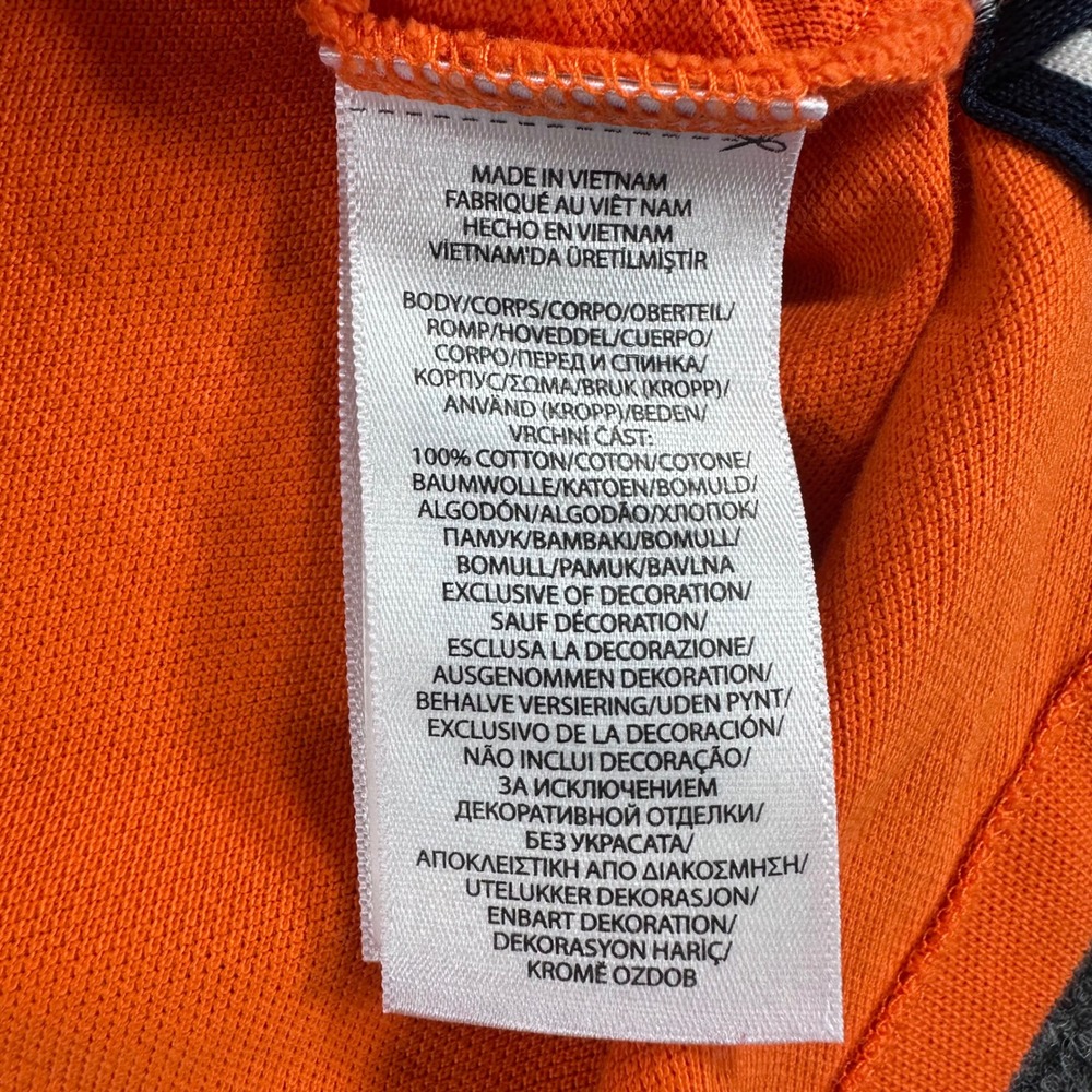 Polo Ralph Lauren Polo Shirt Mens M Medium Orange Crest Custom Slim Fit Pique - Picture 14 of 15